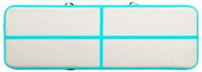 vidaXL Στρώμα Ενόργανης Φουσκωτό Πράσινο 300x100x15 εκ. PVC με Τρόμπα