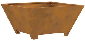 vidaXL Τζάκι Δρυός 60x60x30 εκ. Από Ανοξείδωτο Χάλυβα