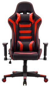Καρέκλα Gaming SAR-1 Fylliana Μαύρο - Κόκκινο Τεχνόδερμα 64x53x135 εκ. 64x53x135 εκ.