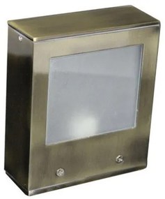 Απλίκα Φωτιστικό Τοίχου Διπλό Τετράγωνο G9 Lumen-3-91027-Ορείχαλκος 3-91027