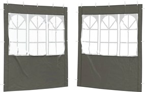vidaXL Πλευρική Σκηνής Πάρτι 2 pcs 200 x 195 εκ. Ανθρακί