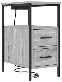 vidaXL Κουτιά Κρεβατοκάμαρας 2 pcs Γκρι sonoma 30 x 48 x 61 εκ