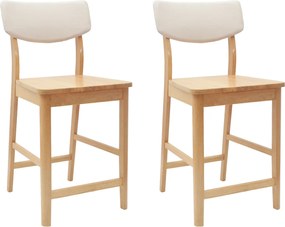 vidaXL Καρέκλες φαγητού 2 pcs Φυσικό 48 x 49 x 95 εκ.