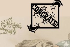 Intra απο ξύλο plywood 3mm-4mm πάχος - Συγχαρητήρια!  κοπής με λέιζερ μεταλλικού τοίχου Δίασταση 40x50 cm INTRAFABR-87199828