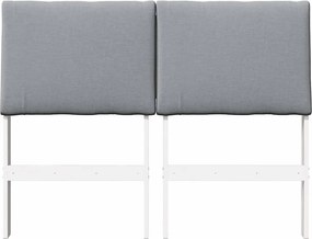 vidaXL Ταπετσαρισμένο κεφαλάρι Ανοιχτό γκρι 135 cm