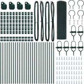 vidaXL Στύλος Περιφράξεων Πράσινο 50 x 0,4 μ (12 x 12 mm mesh)