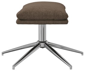 vidaXL Υποπόδιο Taupe 60x60x35 εκ. Υφασμάτινο