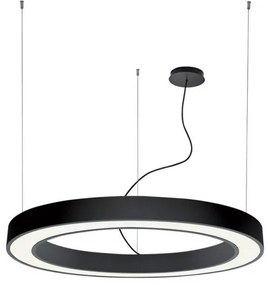 Κρεμαστό Φωτιστικό Οροφής LED 132W 3000Κ Φ180cm Ring Viokef-3915-0018-3-B-N-Μαύρο 3915-0018-3-B-N
