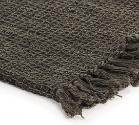 vidaXL Ριχτάρι Ανθρακί / Καφέ 160 x 210 εκ. Βαμβακερό