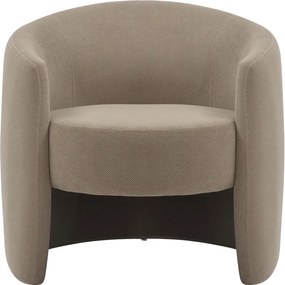 Πολυθρόνα Barken pakoworld ύφασμα σε γκρι-μπεζ απόχρωση 77x74.5x73εκ