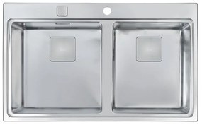 Teka Zenit 86 2B Inox Ένθετος Λείος Νεροχύτης