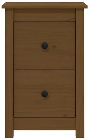 vidaXL Κομοδίνα 2 τεμ. Καφέ Μελί 40x35x61,5 εκ. από Μασίφ Ξύλο Πεύκου