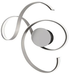 Φωτιστικό Τοίχου - Απλίκα Led Twist PL.TWIST/SILVER-GR Silver Ondaluce Metal, Glass
