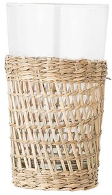 Ποτήρι Με Θήκη Daphne 82047210 325ml Clear-Natural Bloomingville Glass,Seagrass
