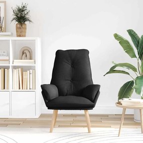 vidaXL Χαλαρωτική Πολυθρόνα Μαύρο 69 x 74 x 93 εκ. ύφασμα
