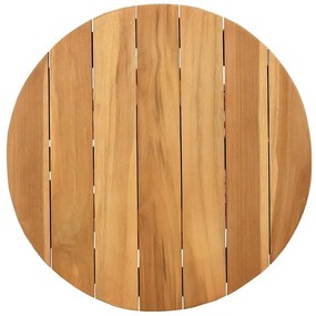 vidaXL Τραπέζι Κήπου Πλευρικό Καφέ 50 x 50 x 49.5 εκ Μασίφ ξύλο teak
