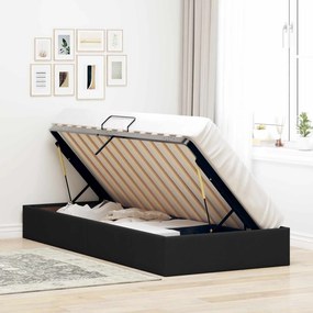 vidaXL Κρεβάτι Οθωμανικού Τύπου Μαύρο 100 x 200 cm ύφασμα