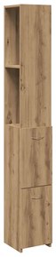 vidaXL Ντουλάπι μπάνιου Δρυς τεχνίτης 25x25x170 cm Κατασκευασμένο ξύλο