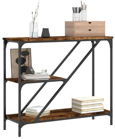 vidaXL Τραπέζι Κονσόλα Καπνιστή Δρυς 88,5x30x75 εκ. Επεξεργασμένο Ξύλο