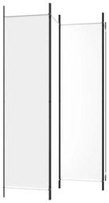 Διαχωριστικό Δωματίου με 4 Πάνελ Λευκό 200x200 εκ. από Ύφασμα - Λευκό