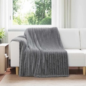 vidaXL Κουβέρτα Σκούρο Γκρι 200 x 150 cm Μαλλί