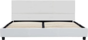 vidaXL Πλαίσιο Κρεβατιού Λευκό 140 x 200 εκ. από Συνθετικό Δέρμα