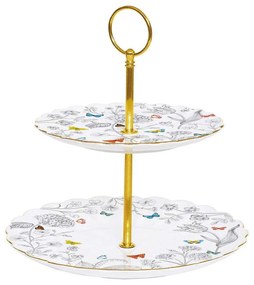 Ορντεβιέρα 2 Θέσεων Fleurs Papillons 1284FLEP Φ16/21cm Multi Easy Life Porcelain