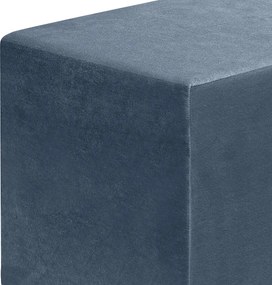 Σκαμπώ April Megapap βελούδινο χρώμα ανθρακί 40x40x40εκ.