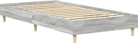 vidaXL Πλαίσιο κρεβατιού χωρίς στρώμα Grey Sonoma 75x190 cm