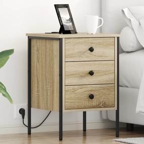 vidaXL Κομοδίνο Sonoma Δρυς 42 x 41 x 61 εκ Επεξεργασμένο ξύλο