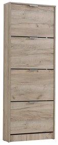 Shoe Storage Base 14 Grey Oak 58x18x155.5 cm