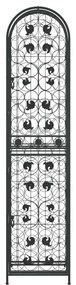 vidaXL Ραφιέρα Κρασιών 73 Μπουκ. Μαύρη 45x36x200 εκ. Σφυρήλατο Σίδερο