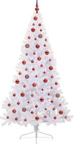 vidaXL Τεχνητό Χριστουγεννιάτικο Δέντρο Λευκό 180 cm PVC και Ατσάλι