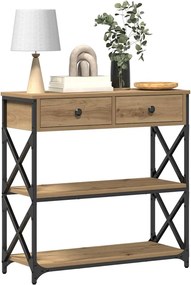 vidaXL Κονσόλα Τραπέζι artisan δρυς 75 x 28 x 75 εκ