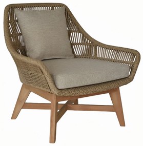 Πολυθρόνα Barbara/L-Rattan 01-00-2836 76x59x78cm Taupe