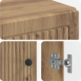vidaXL Ντουλάπι Μπάνιου με Ανοιχτό Ράφι EDE Artisan Δρυς