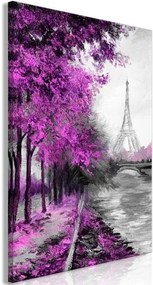 Πίνακας - Paris Channel (1 Part) Vertical Pink - 40x60