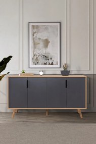 Κονσόλα Sapphire Δρυς / Ανθρακί PRIVI 150x44x18