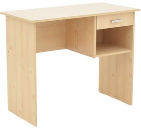 Γραφείο εργασίας με συρτάρι Michael pakoworld φυσικό 88x45x72εκ