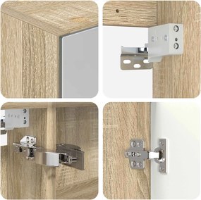 vidaXL Σετ Ντουλαπιών Μπάνιου 5 pcs Sonoma Δρυς Επεξεργασμένο Ξύλο