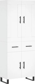 vidaXL Ντουλάπι Λευκό 69,5x34x180 εκ. από Επεξεργασμένο Ξύλο
