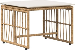 vidaXL Σετ Εξωτερικών Επίπλων 5 pcs Φυσικό και Κρέμα Λευκό