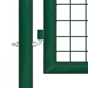 vidaXL Πόρτα Κήπου Πράσινη 350x75 εκ. από Ατσάλι