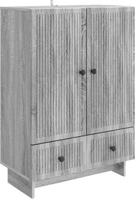 vidaXL Πλαϊνό γραφείο Γκρι Σονομά 66 x 34,5 x 95 εκ.