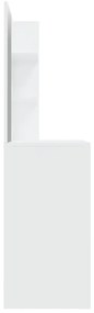 Μπουντουάρ με Καθρέφτη Γυαλιστερό Λευκό 74,5 x 40 x 141 εκ. - Λευκό