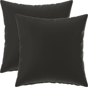 vidaXL Κάλυμμα Μαξιλαριού 2 pcs HEERLEN Μαύρο 40 x 40 cm Πολυεστέρας