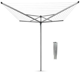 Brabantia TopSpinner για εξωτερικούς χώρους 90300265, 60 m, Μεταλλικό καρφί εκσκαφής, Ανθεκτικό στη διάβρωση, Inox