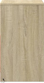 vidaXL Κομοδίνο με Φώτα LED Sonoma Δρυς Επεξεργασμένο Ξύλο