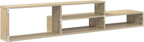 vidaXL ΡάφιΤηλεόρασηςΤοίχου 150x25x28,5εκ Επεξεργασμένο ξύλο