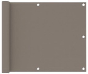 vidaXL Διαχωριστικό Βεράντας Taupe 75 x 500 εκ. Ύφασμα Oxford